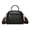 Klassische kleine Leder-Umhängetasche Vintage Boston Bag mit Reißverschluss und Nieten-Details Ideal für den täglichen Gebrauch, Arbeit, Einkaufen und Treffen mit Freunden