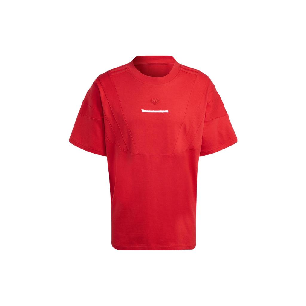 Adidas Originals Blue Version Collection T Shirts Men's Light Scarlet Crew Neck Moderate Straight Fit IA2423