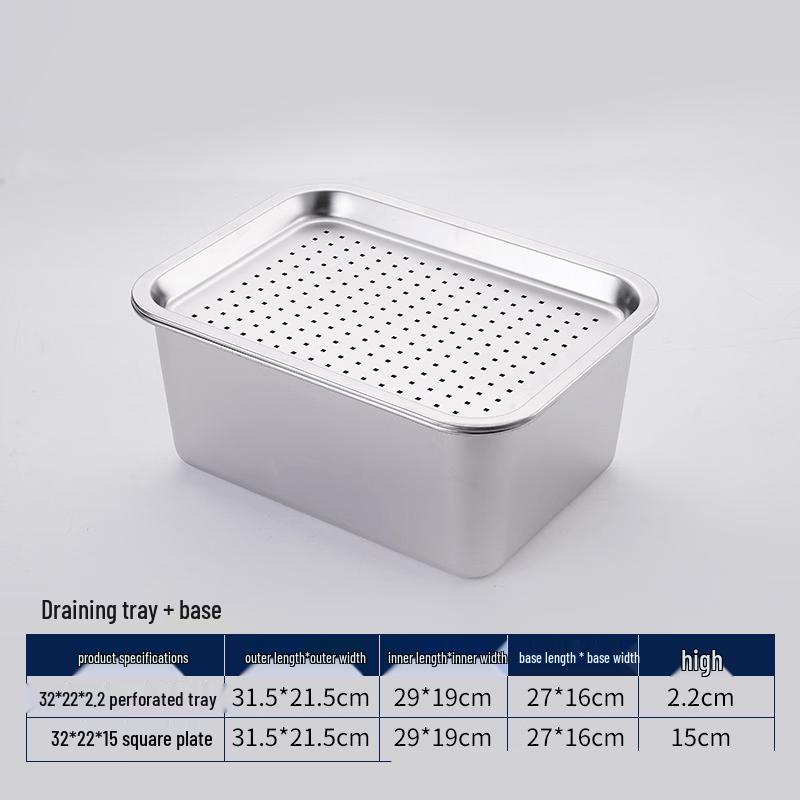 Handun Commercial Stainless Steel Perforated Draining Tray