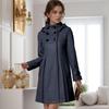 Women's  Autumn Winter Mid-length Thick Warm Blended Woolen Jacket Coat Hooded Cloak Shawl Coat Jacket Hooded Women Clothing