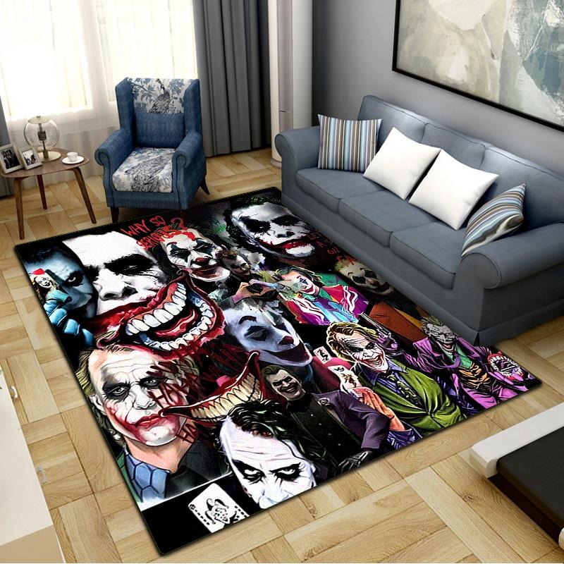 Joker Clown Carpet Rug for Living Room Bedroom Home Sofa Decoration,Kids play Non-slip Floor Mat