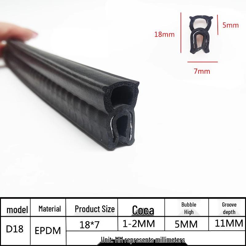 

U-Shaped EPDM Bubble Rubber Strip for Cabinet Door Sealing