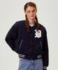 Distn9Ne Corduroy Varsity Padded Jumper Navy (Lp1Jf001-066)
