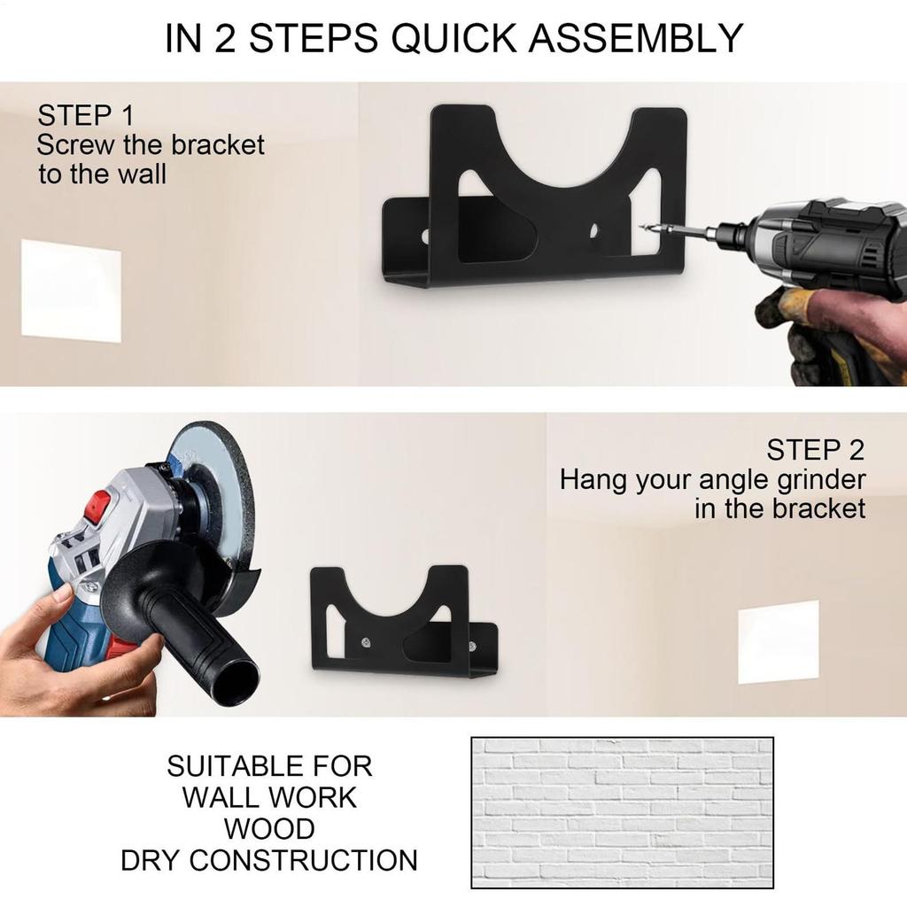 Wall Mounted Angle Grinder Holder Multi Functional Polisher Storage Rack Wall Angle Grinder Power Tools Holder For Grinder Tools