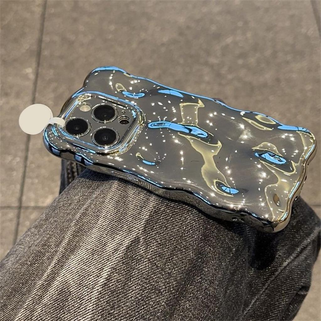 Galvanisieren Präzisionsloch Steinmuster Handyhülle für Apple 17PROMAX Modetrend Galvanisierte Handy-Schutzhülle