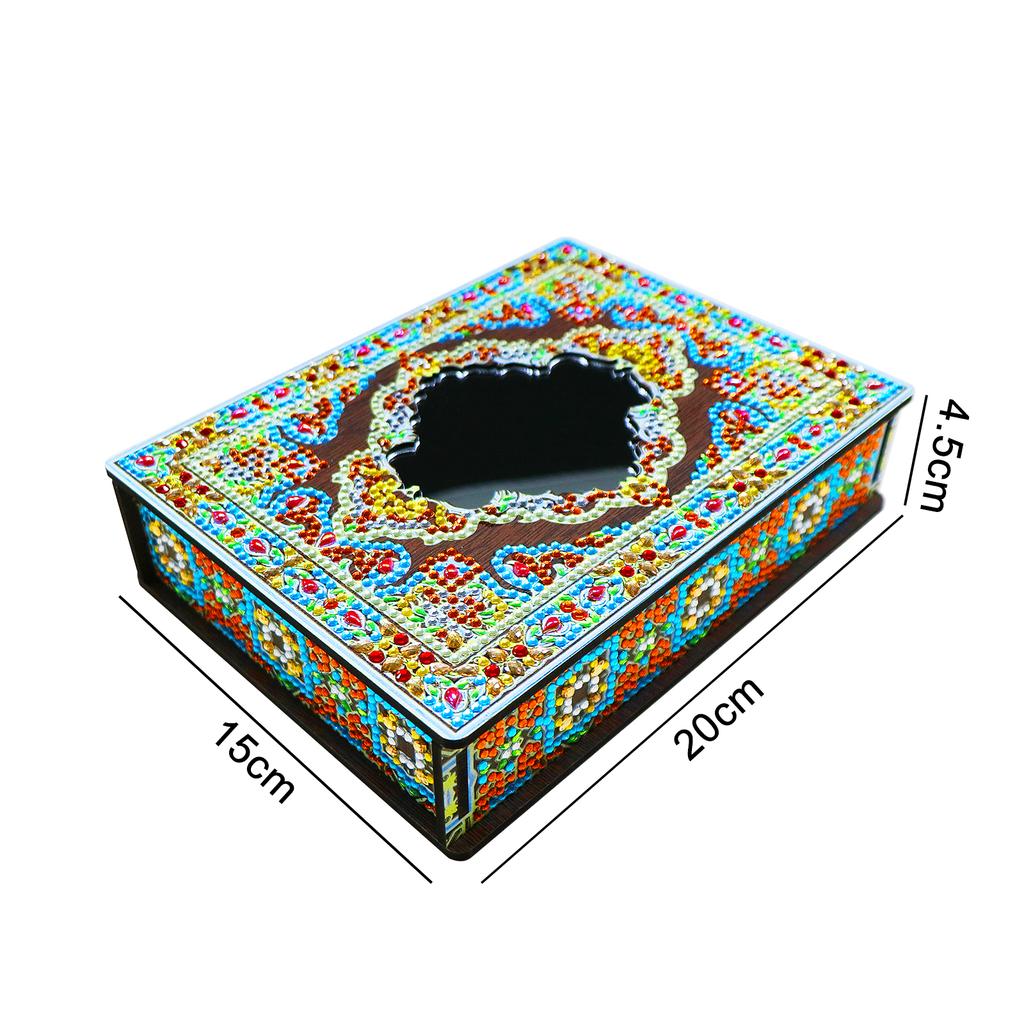 Classic Mandala Diamond Painting Jewelry Storage Case DIY Special Shaped Drill Wood Organizer Mosaic Art Kit Handmade Xmas Gifts