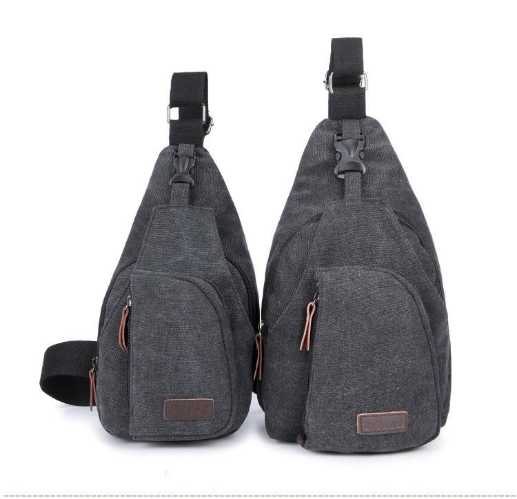 Korean Style Men's Multifunctional Canvas Crossbody Bag