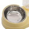 2-in-1 Pet Feeder Tilted Dog Food Bowl with 700ml Automatic Water Dispenser Stainless Steel Bowl Food And Water Feeder for Cats Dogs