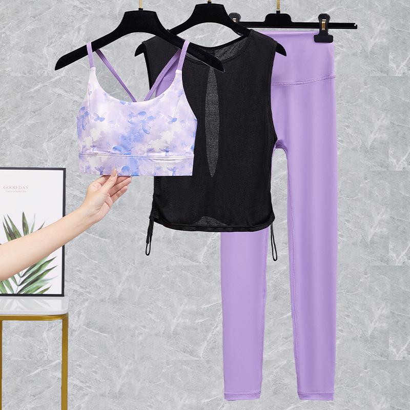 Women's High Waist Yoga and Fitness Pants Set - Peach Butt Lift Suit for Running and Pilates