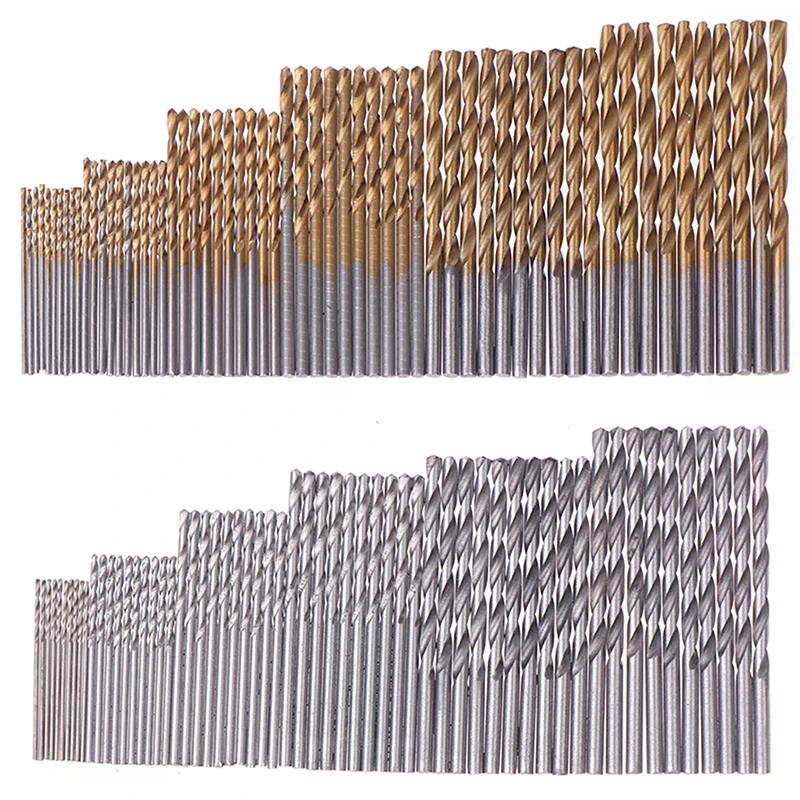 60/120Pcs Drill Set - Suitable For Metal And Wood, 1-3.5mm High Carbon Steel, Round Shank Spiral Groove Design, Durable Woodwork
