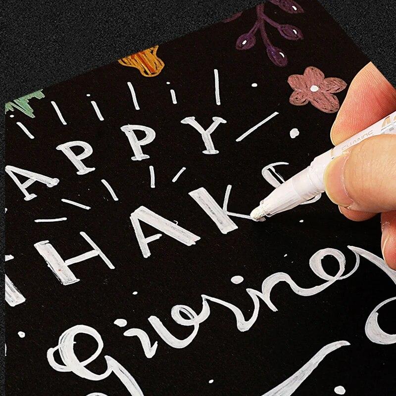 3Pcs/Set High-gloss Gold Silver White Painting Graffiti Pens Waterproof Ink Water-based Acrylic Markers