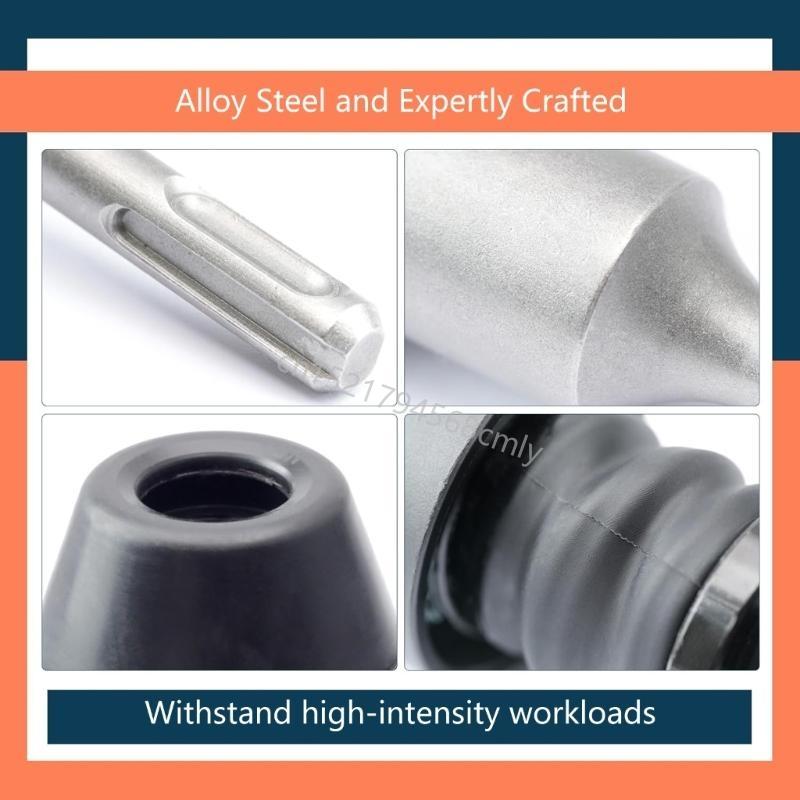 Adapter for SDSPlus to SDSMax 8-1/4 Inches Long for Rotarys Hammers Alloy Steel Black Adapter 6XDE