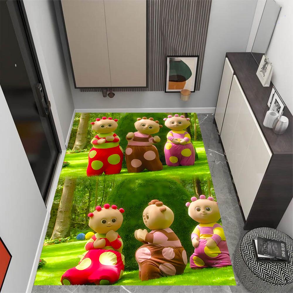 In The Night Garden Characters Themed Anti-Slip Rugs - Polyester Home Decor, Suitable for Bedrooms, Living Rooms, Doorways, Studios, and Decorations