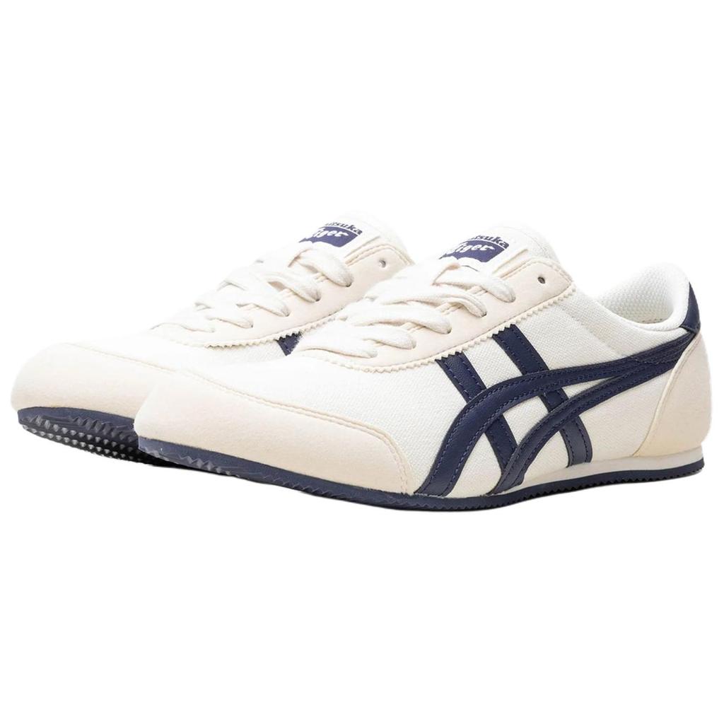 ONITSUKA TIGER Track Trainer Retro Bequemes Gewebe Synthetisches Leder Dämpfung Rutschfest Abriebfest Low-Top Freizeit-Laufschuhe 1183B476-101