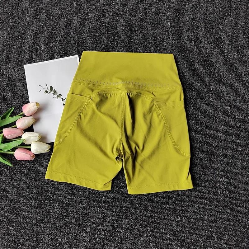 Women Yoga Shorts High Waist Elastic Breathable Lightweight Quick Dry Seamless for Running Cycling Gym Yoga Comfort Fit