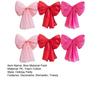 6Pcs Giant Bow DIY Decor Kit for Valentine's Day Hanging Wall Door Window Decorations Easy To Assemble Bow Wall Backdrop for Party Photo