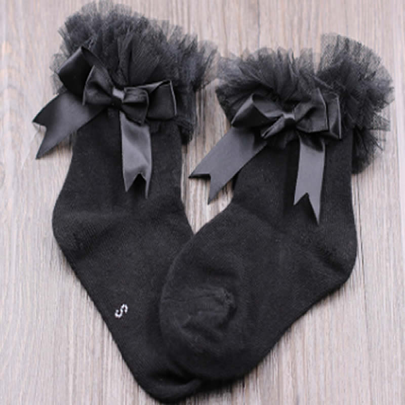 Newborn Baby Knee High Stockings Girls Lace Princess Stocking Spring Autumn Period Girls Cotton Baby Princess Lace Tights