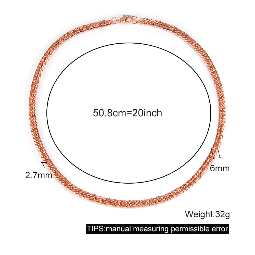 Vinterly Cross Chain Long Necklace for Women Thin Pure Copper Adjustable 51cm Twisted Anti-scratch Jewelry Female Lobster Clasps