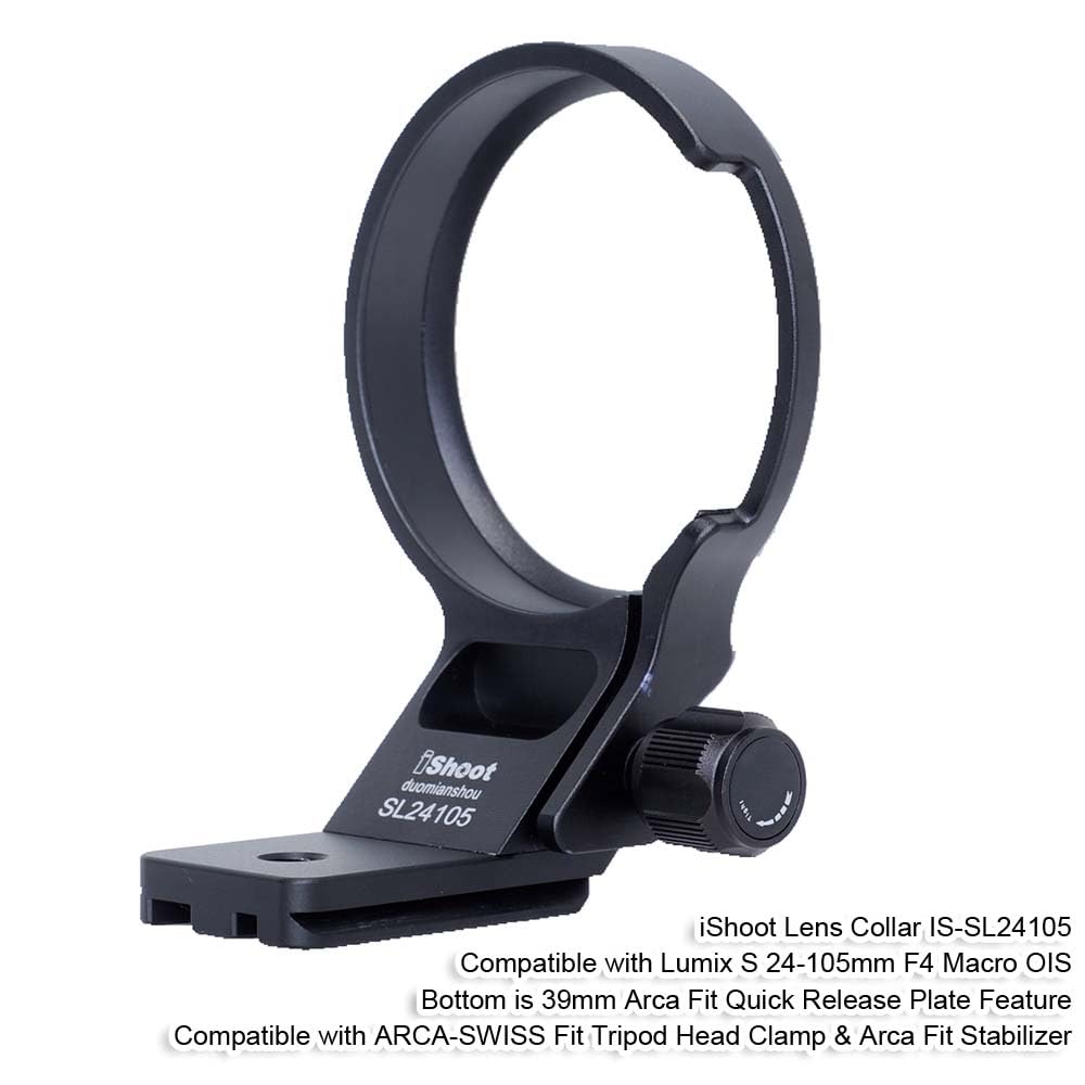 iShoot Lens Ring Tripod Compatible with Panasonic Lumix S F4 Macro Camera Lens Support Lens Bracket Tripod Tripod Mount Fit Quick Release Compatible