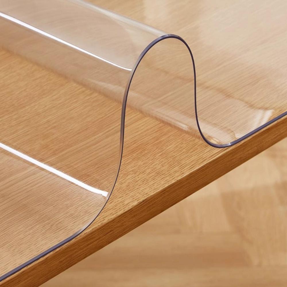 

1 шт. Мягкое стекло ПВХ прозрачная водонепроницаемая, маслостойкая и термостойкая скатерть для обеденного стола, пластиковая настольная противоскользящая подложка 50x50cm чистый