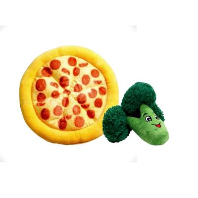 Dogsang Pet Curiosity Quietschendes Hundespielzeug, Quietschpuppe, eine Pizza, 1 Stück