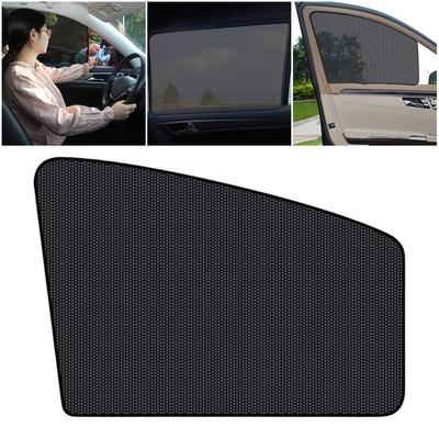 Magnetic Black Side Window Sunshade Cover with Small Hole Auto Glass Curtain 10 Magnets UV Protection Front Rear Window Curtain