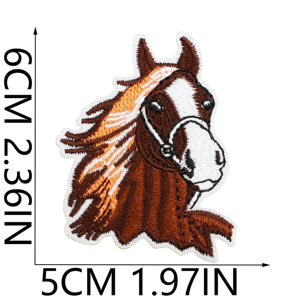 Hemp Rope Embroidery Cloth Sticker Bounty Hunter Patch Sticker Western Denim Bag Decoration Computer Embroidery Label Cow Head Ironing