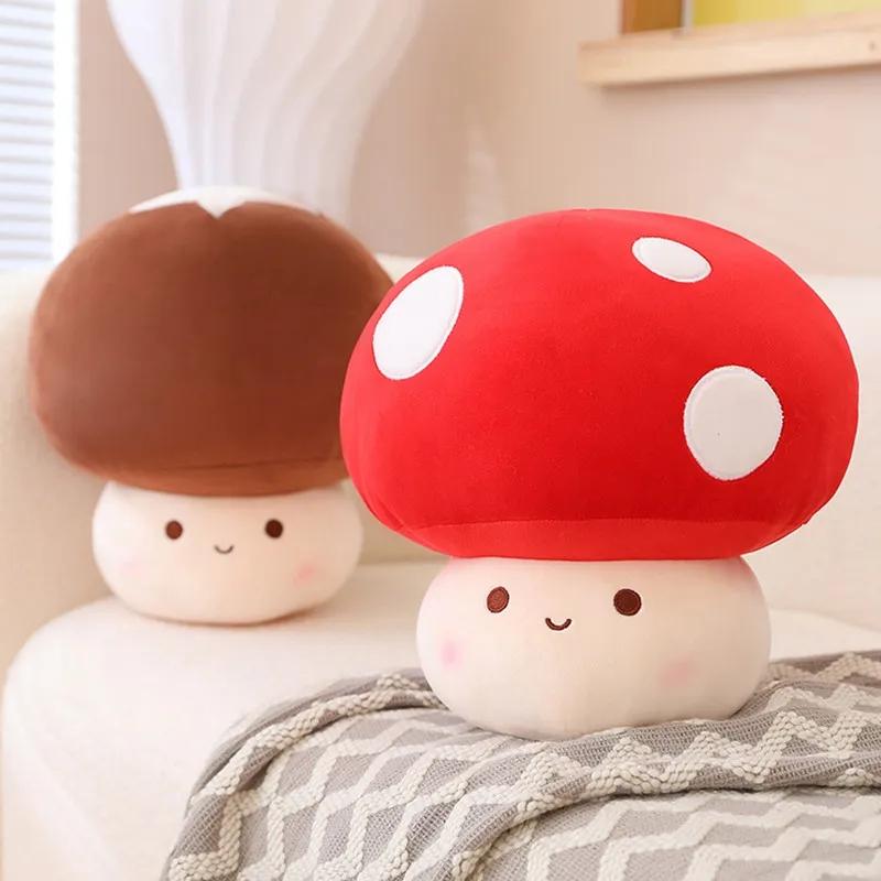 23cm Urocza Symulowana Grzyb Pluszowa Zabawka Wypchana Miękka Realistyczna Roślina Kawaii Lalka Grzyba Shiitake Zabawki Dla Dzieci Dziewczynki Prezent Dekor