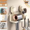 Suction Cup Hair Dryer Holder: Punch-Free, Wall-Mounted Bathroom Organizer