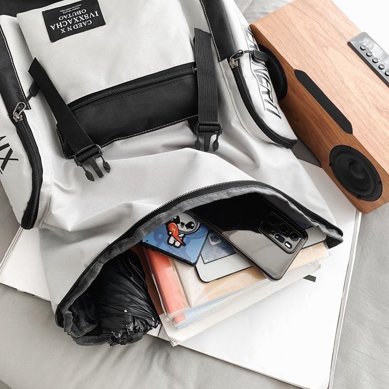 Schoolbag Business Casual Men's Backpack Trendy Brand Street Shooting Fashion Versatile Backpack Korean Version Foreign Style Children Outdoor Travel