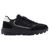 Armani Exchange Leather Lace-Up Thick Sole Mesh Splicing Sneakers 3.6cm Low Top Casual Shoes Men sneakers Black XM002197AF17447MC024