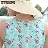 WTEMPO Damen Sommer V-Ausschnitt Kleid Strandkleid mit Seebad-Urlaubsprint Böhmisches Taillenkleid Temperamentvolles Lockeres Blumenkleid Feenkleid