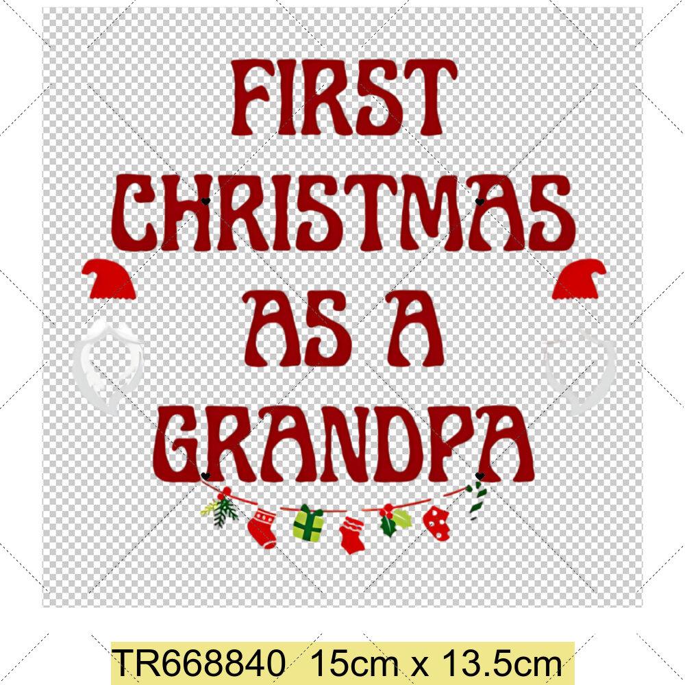 My First Chrismas DIY Clothing Heat Transfer Sticker Kids T-shirt Infant Romper Clothing Patches Heat Transfer Xmas Sticker
