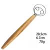 10inch Danish Dough Whisk Stainless Steel Dutch Style Bread Dough Hand Mixer Wooden Handle Kitchen Baking Tools Artisian Blender