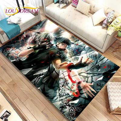 Anime Tokyo Ghoul Teppich Küchenmatte Eingangsfußmatte Schlafzimmer Bodendekoration Wohnzimmer Teppich Badezimmer Rutschfester Teppich