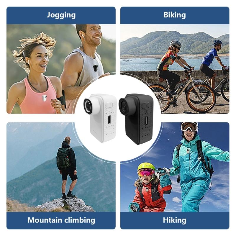 Action Cam Portatile 1080P con Schermo a 60Hz Grandangolo 120° per Registrazione Attività all'Aperto