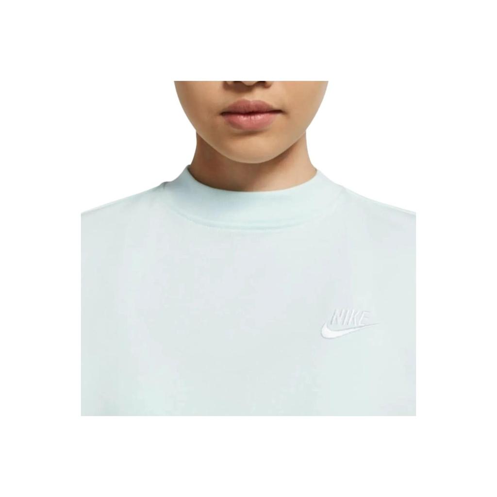 Nike Womens Contrast Color Brand Logo Print Solid Short Sleeve T-Shirt Women Tops Light-Green CJ3758-394