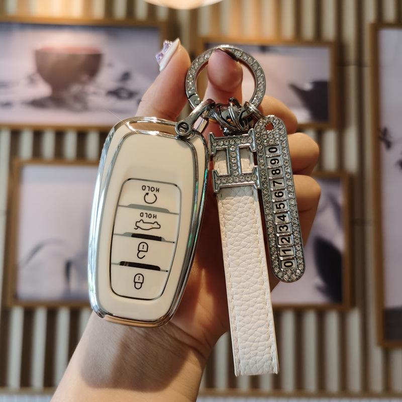 Luxury Hongqi Key Cover for H7, H5, HS5, HS7, H9 - Elegant Key Bag for All Models