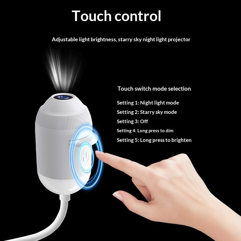 Lampă proiector Galaxy Stele 2 în 1 cu diapozitive HD Proiector Portabil USB Cer Înstelat Lumină de Noapte pentru Dormitor Decor Plafon Mașină