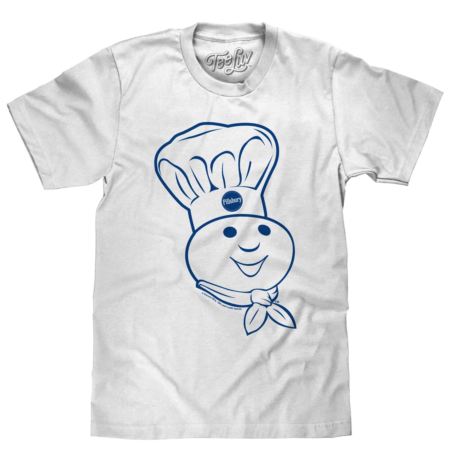 Pillsbury Doughboy Poppin  Fresh Mens T Shirt White L