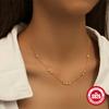 S925 Silver Round Necklace Women'S Light Luxury Retro Niche Premium Design Clavicle Neck Chain