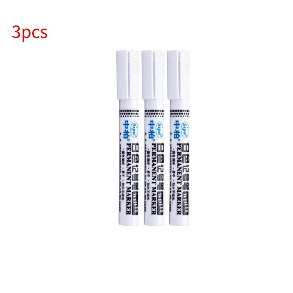 White Marker Pen Alcohol Paint Oily Waterproof Tire Painting Graffiti Pen Permanent Gel Pen for Fabric Wood Tire Painting Marker