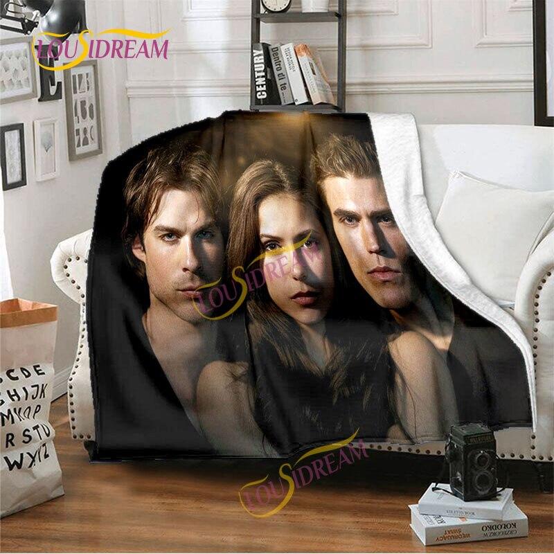 The Vampire Diaries-Decke, 3D-Druck, Flanelldecke, Bürodecke für Mittagspause, Sofabettdecke, Steppdecke, Picknickdecke