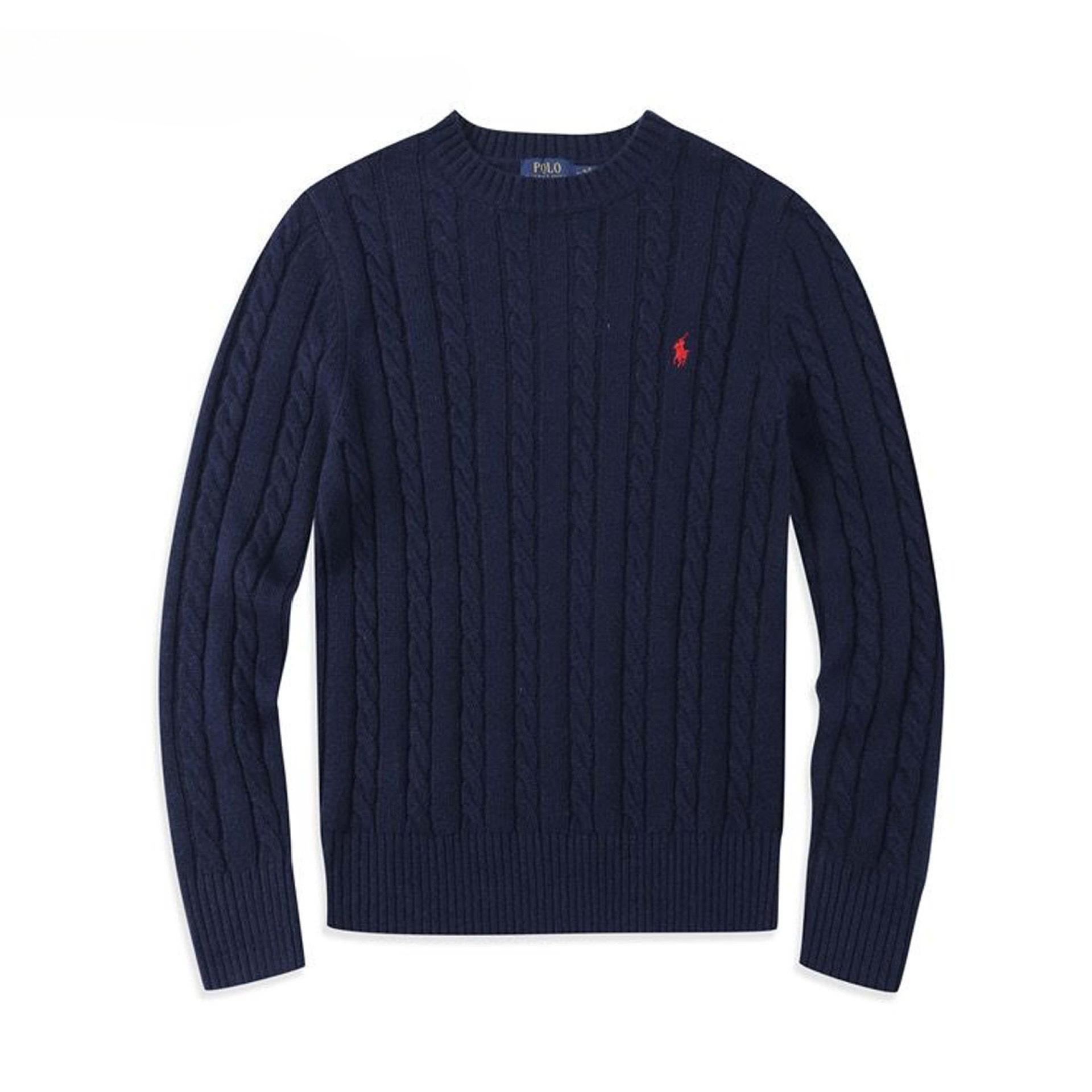 

RogueWave Hot High-End Luxury Man Long-Sleeved Knitwear Round Neck Embroidery New Sweater Leisure Mens Clothing M королівський синій колір