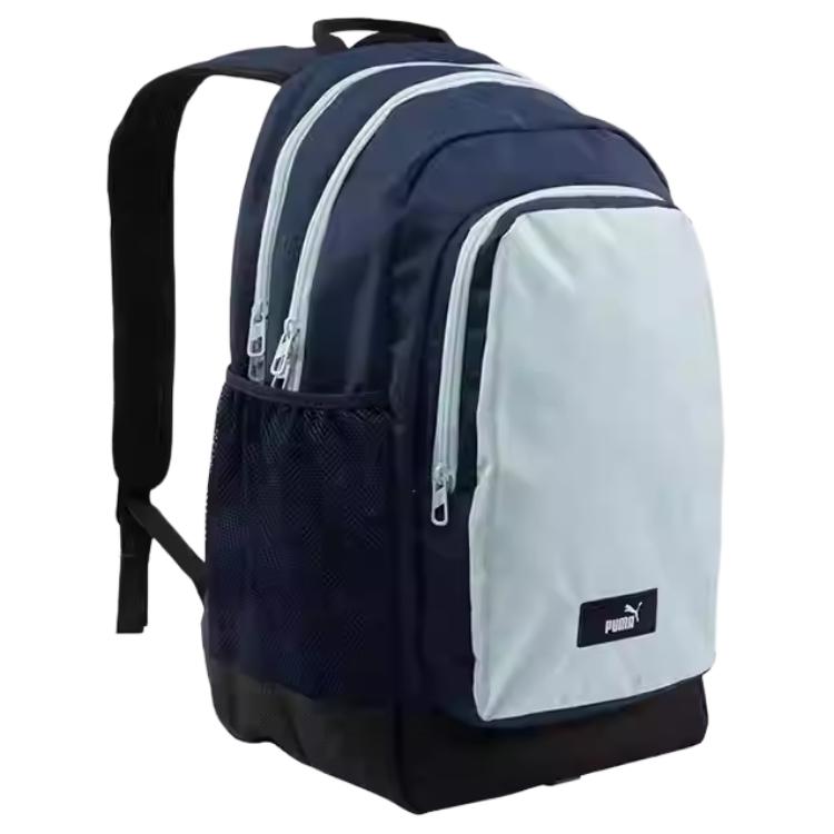 New PUMA Polyester Backpack Medium Unisex Navy Blue & Sky Blue 090697-10
