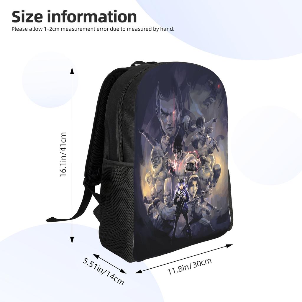 T-Tekkenes Laptop Backpack Men Women Basic Bookbag for School College Student Video Game Bags