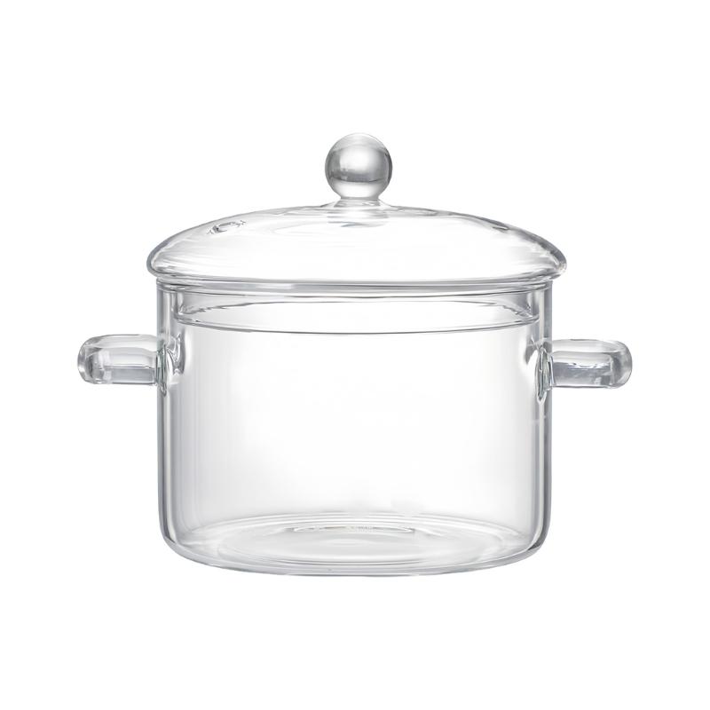 

Durable Thickened Glass Soup Pot With Lid Large Capacity Heat Resistant Up To 400°C For Family Meals