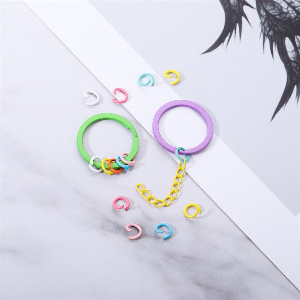 100Pcs/Lot 1.2x8mm Colorful Metal Open Jump Rings Split Jump Ring Connector for DIY Jewelry Making Findings Accessories Supplies