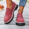 Low-top Single Shoe Women's 2025 Autumn New Muffin Thick-heeled British Loafers