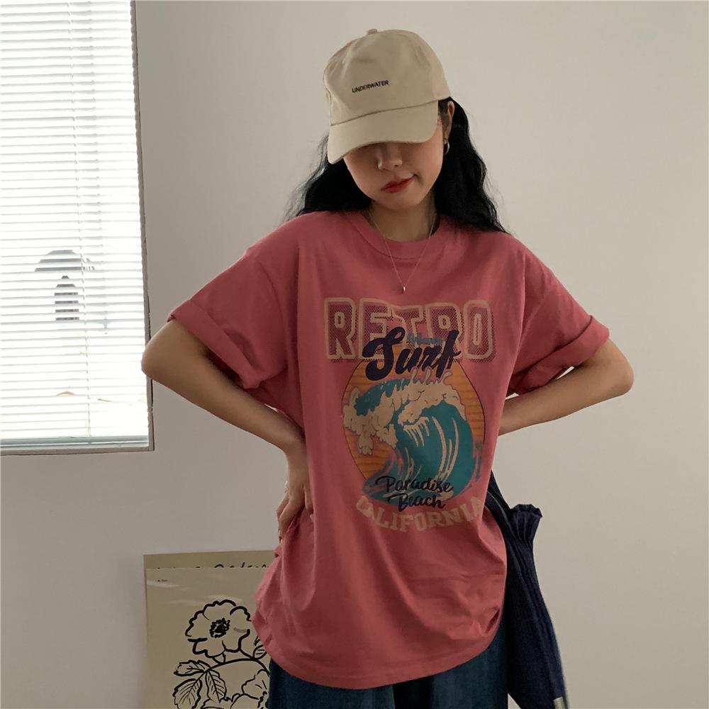 Women's Tee Shirt Summer Funny Graphic Print T Shirt Women Clothes Harajuku Casual Oversized T-shirts Y2k Tops Streetwear